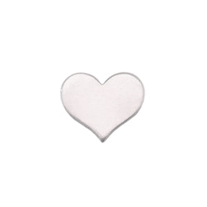 Metal Stamping Blanks Aluminum Classic Heart, 13mm (.51") x 11mm (.43"), 18g, Pack of 5