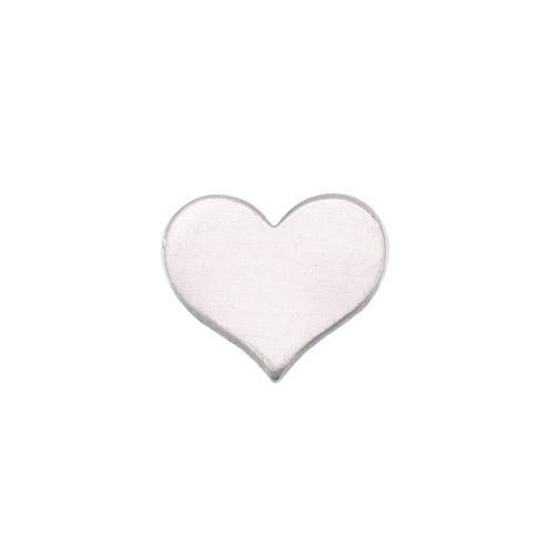 Metal Stamping Blanks Aluminum Classic Heart, 13mm (.51") x 11mm (.43"), 18g, Pack of 5