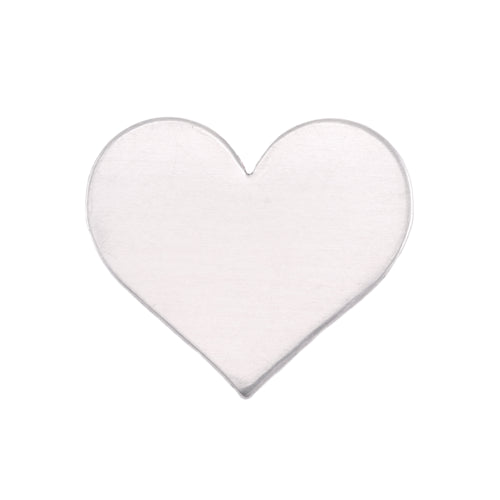 Metal Stamping Blanks Aluminum Classic Heart, 20mm (.79") x 17mm (.67"), 18g, Pack of 5