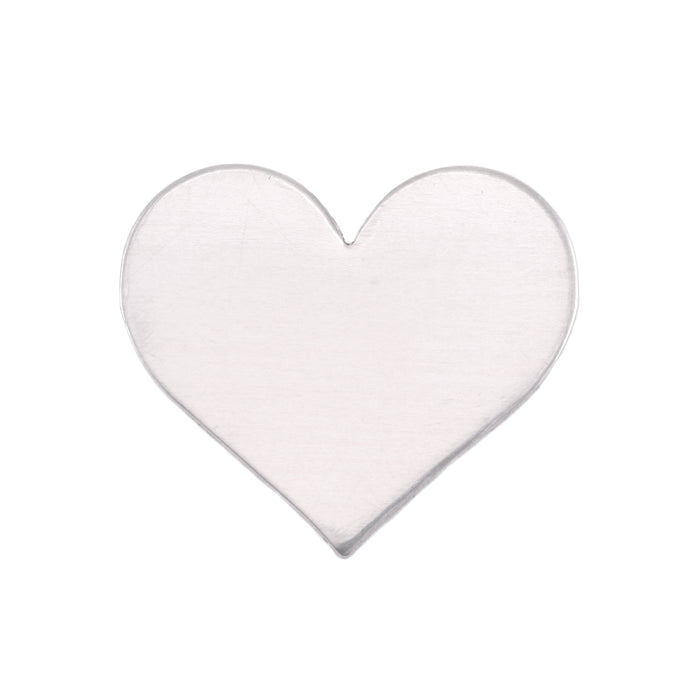 Aluminum Classic Heart, 20mm (.79") x 17mm (.67"), 18 Gauge, Pack of 5