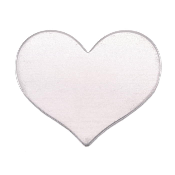 Aluminum Classic Heart, 26.5mm (1.04") x 21.5mm (.84"), 18 Gauge, Pack of 5