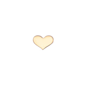Charms & Solderable Accents Gold Filled Classic Heart Solderable Accent, 7mm (.28") x 5mm (.20"), 24g - Pack of 5