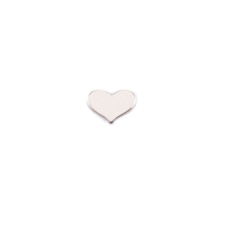 Metal Stamping Blanks Sterling Silver Classic Heart Solderable Accent, 24 Gauge - Pack of 5