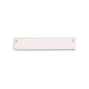 Metal Stamping Blanks Sterling Silver Rectangle Bar with Holes, 31.8mm (1.25") x 6.4mm (.25"), 20g