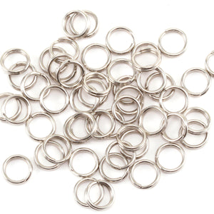Jump Rings Nickel Silver 4.25mm I.D. Split Rings, Pack of 50