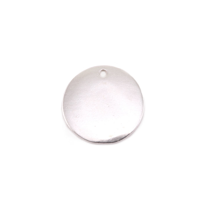 Sterling Silver Round, Disc, Circle with Hole, 16mm (.63"), 16 Gauge