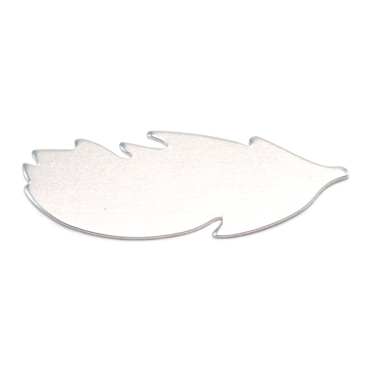 Metal Stamping Blanks Aluminum Feather Blank, 40mm (1.57") x 14mm (.55"), 18 Gauge, Pack of 5