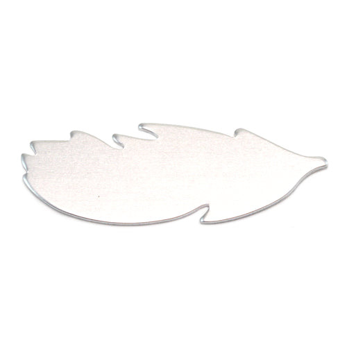 Metal Stamping Blanks Aluminum Feather Blank, 40mm (1.57") x 14mm (.55"), 18 Gauge, Pack of 5