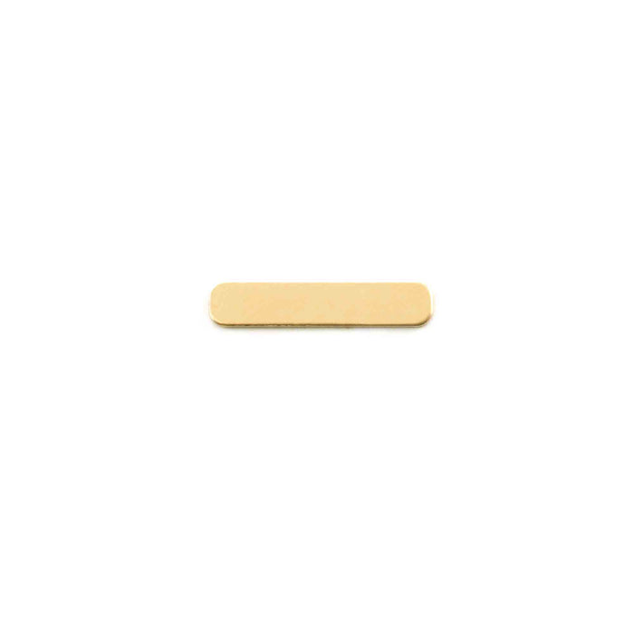 Gold Filled Rectangle Bar, 15mm (.6") x 3mm (.12"), 24 Gauge, Pack of 5
