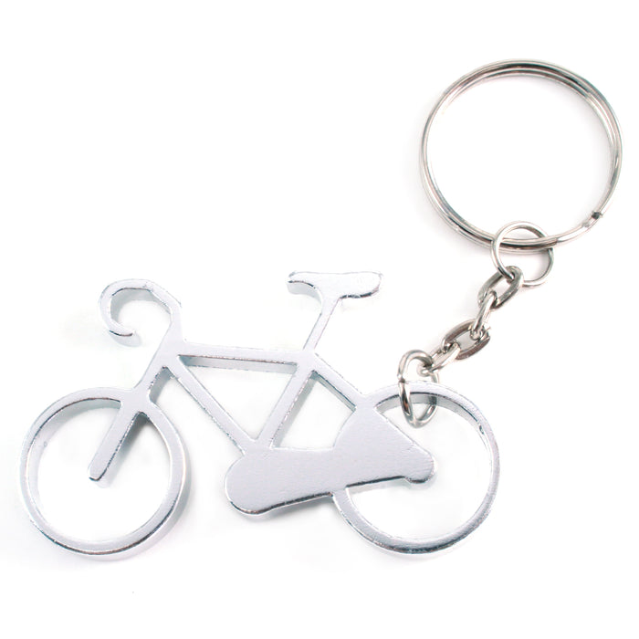 Aluminum Bicycle Bottle Opener Keychain, 57mm (2.24") x 34mm (1.34")