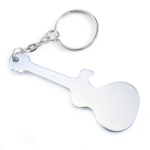 Metal Stamping Blanks Aluminum Guitar Bottle Opener Keychain, 75mm (2.95") x 27mm (1.6") 