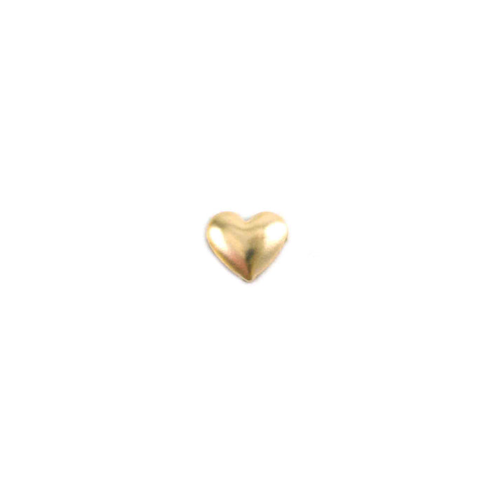 Gold Filled Puffy Heart Solderable Accent, 4.2mm (.16") x 3.6mm (.14"), 26 Gauge - Pack of 5