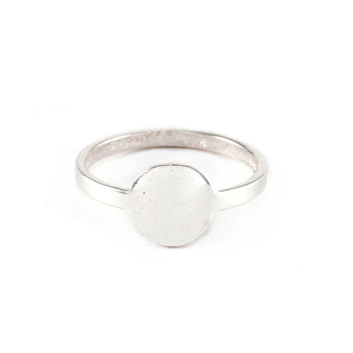 Sterling Silver Circle Ring Stamping Blank, SIZE 7*