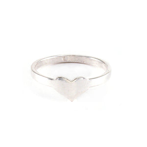 Metal Stamping Blanks Sterling Silver Heart Ring Stamping Blank, SIZE 8