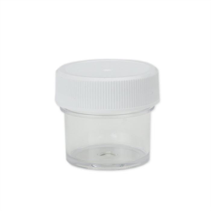 Small Plastic Jar with Lid, 1/2 Ounce, Pack of 4