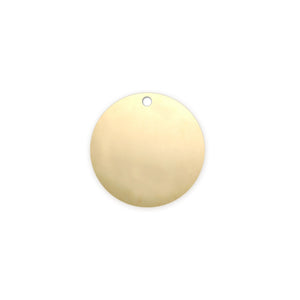 Metal Stamping Blanks Gold Filled Round, Disc, Circle with Hole, 12.7mm (.50"), 24g