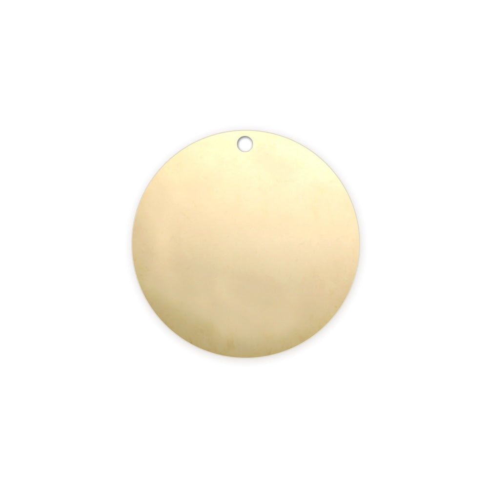 Gold Filled Round Disc Circle with Hole 16mm .63 24 Gauge Beaducation