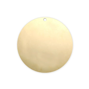Metal Stamping Blanks Gold Filled Round, Disc, Circle with Hole, 19mm (.75"), 22g 