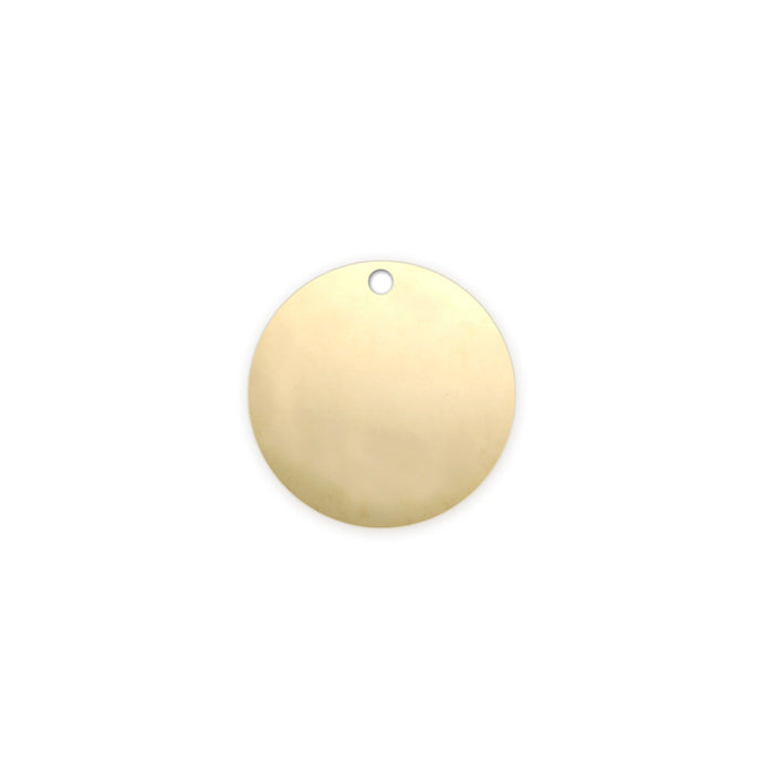 Gold Filled Circle with Hole, 9.75mm (.39"), 20 Gauge