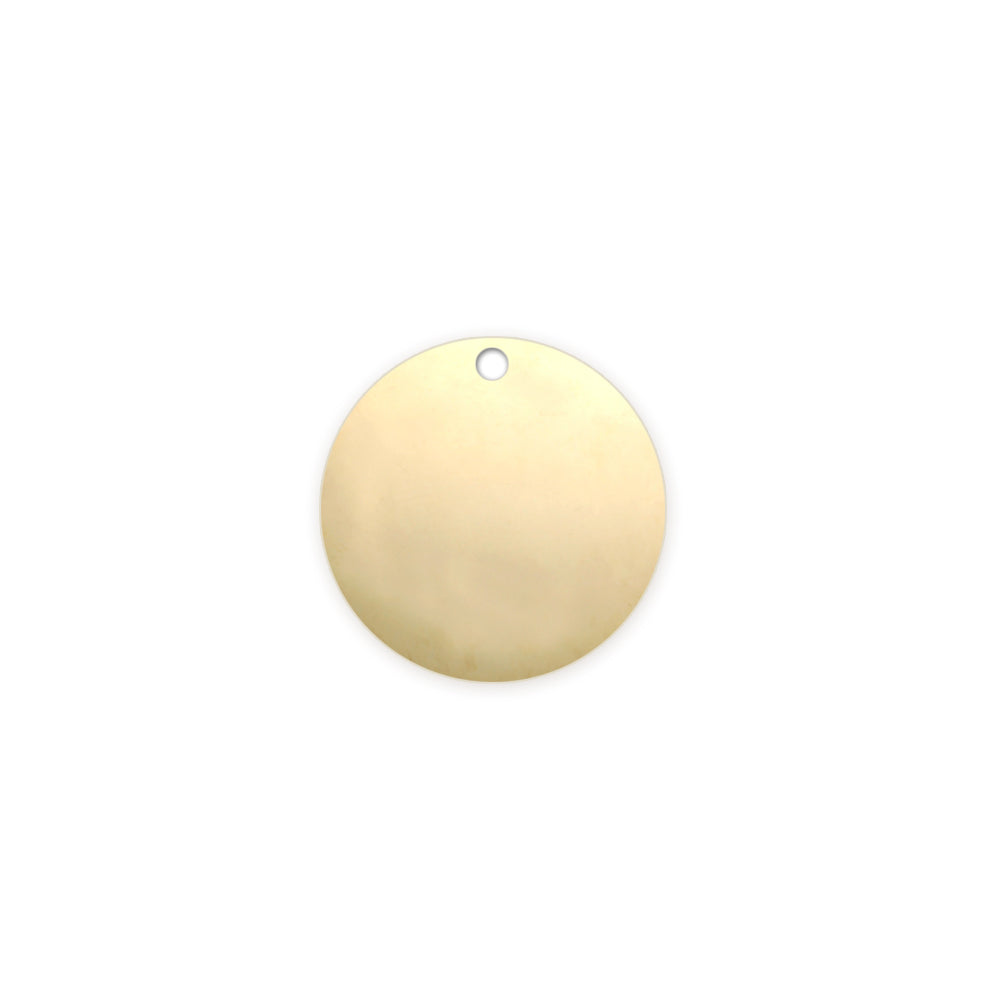 Gold Filled Circle with Hole 9.75mm .39