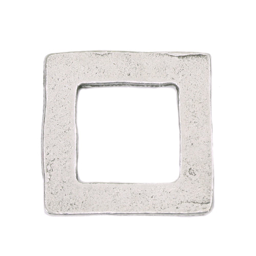 Metal Stamping Blanks Pewter Square Washer, 18mm (.71") with 11mm (.43") ID, 16g