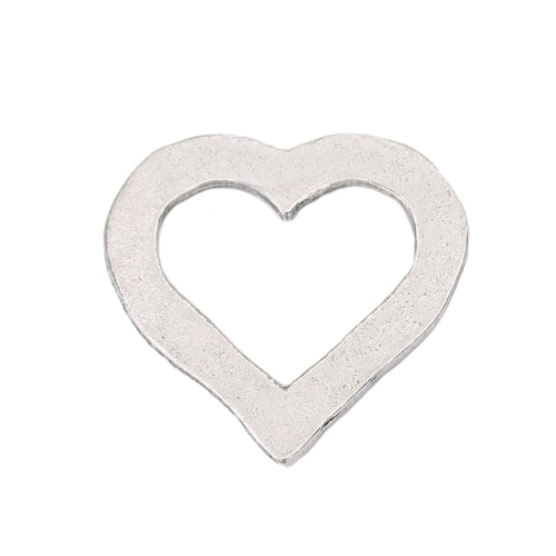 Metal Stamping Blanks Pewter Heart Washer, 24mm (.94") x 23mm (.91), 16g