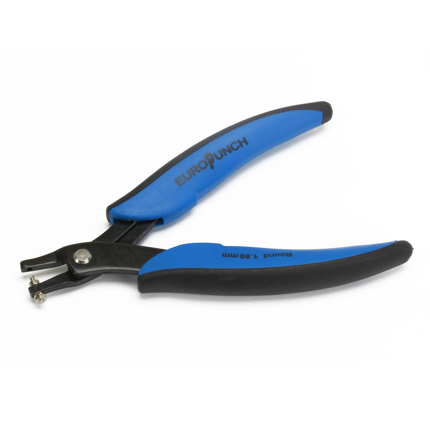 Pliers, hole punch, steel and plastic, blue and black, 8-1/2 x 4 inch with  7 changeable die and 7 changeable punches, 9 x 5-3/4 inch storage case.  Sold per set. - Fire Mountain Gems and Beads
