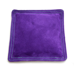 Jewelry Making Tools Sandbag, Bench Block Pad - 9" Square Purple Leather/Suede 