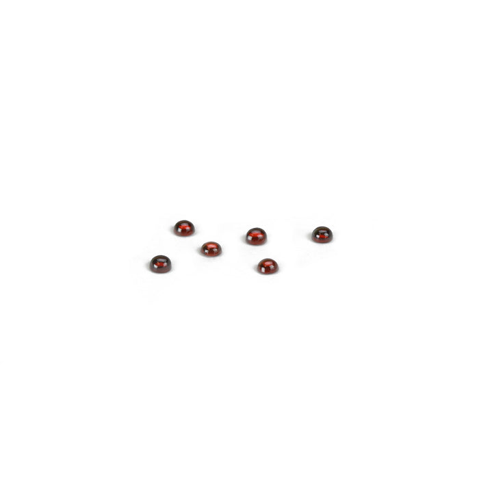 Garnet Round Cabochons, 3mm, Pack of 6