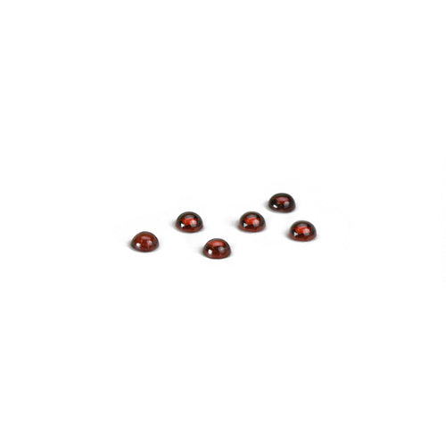 Beads & Swarovski Crystals Garnet Round Cabochons, 4mm, Pack of 6