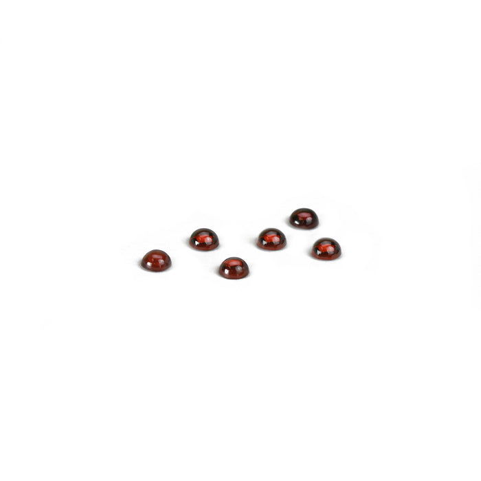 Garnet Round Cabochons, 4mm, Pack of 6