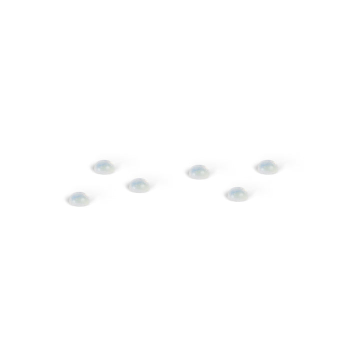 Rainbow Moonstone Round Cabochons, 4mm, Pack of 6