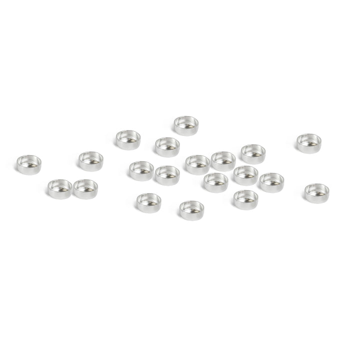 Fine Silver 4mm (.16") Bezel Cup Settings, Pack of 20