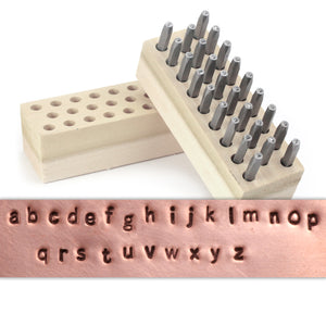Metal Stamping Tools Beaducation Block Lowercase Letter Stamp Set 3/32" (2.4mm)