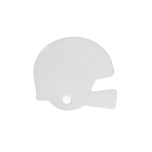 Metal Stamping Blanks Aluminum Football Helmet Blank, 22mm (.87") x 22mm (.87"), 18g, Pack of 5