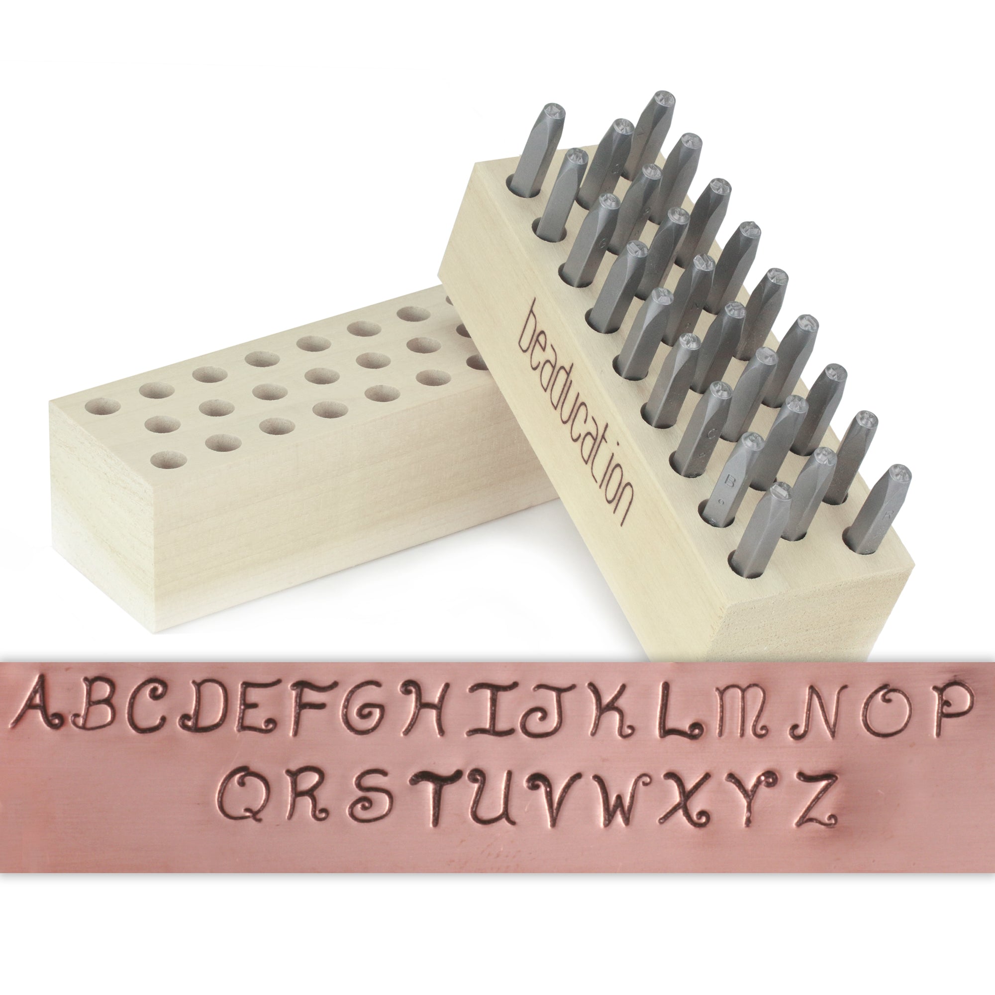 Beaducation Kismet Uppercase Letter Stamp Set (2mm)
