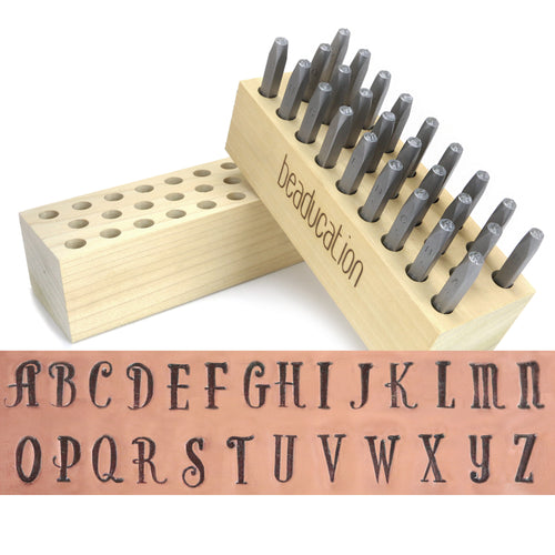 Metal Stamping Tools Beaducation Serendipity Uppercase Letter Stamp Set 1/8" (3.2mm)