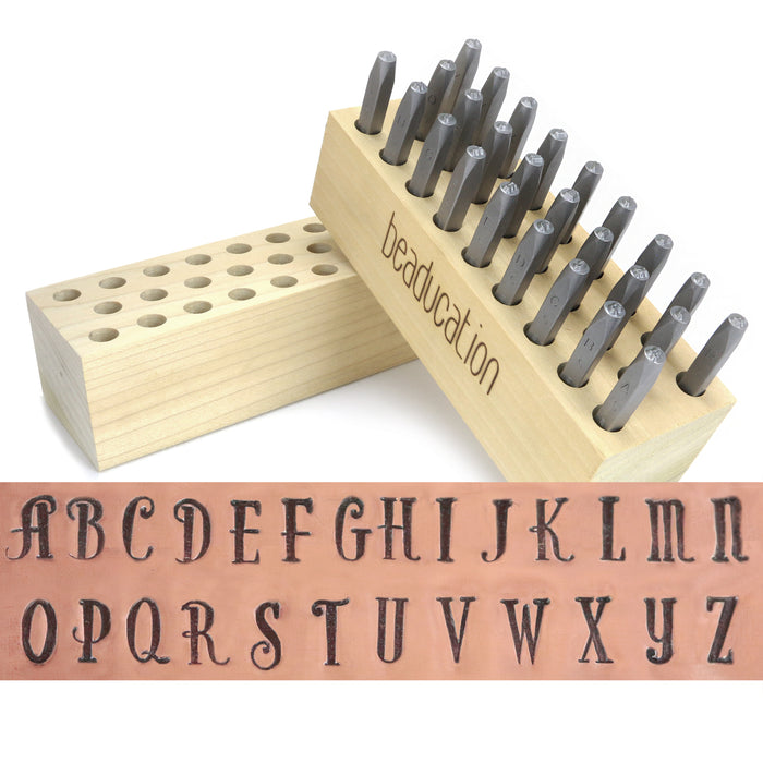 Beaducation Serendipity Uppercase Letter Stamp Set 1/8" (3.2mm)