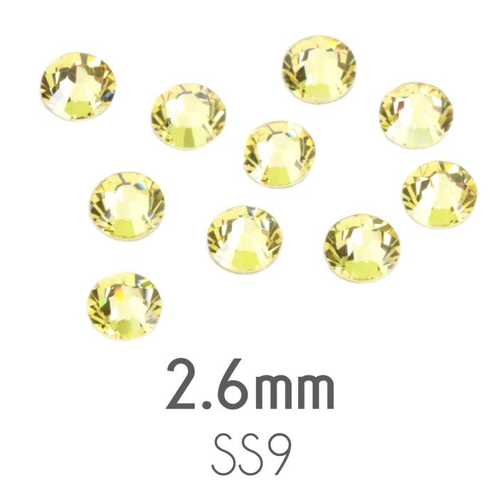 CLOSEOUT 2.6mm Swarovski Flat Back Crystals, Jonquil, Pack of 20