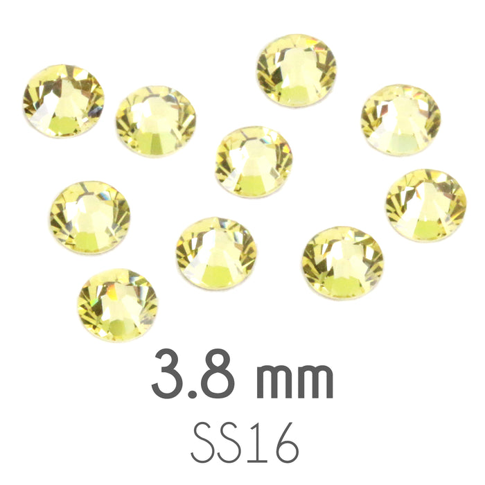 CLOSEOUT 3.8mm Swarovski Flat Back Crystals, Jonquil, Pack of 20