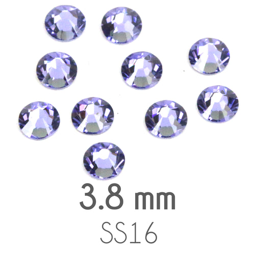 Beads & Swarovski Crystals 3.8mm Swarovski Flat Back Crystals, Tanzanite, Pack of 20