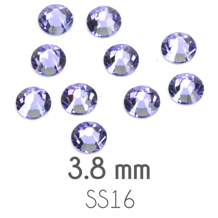 CLOSEOUT 3.8mm Swarovski Flat Back Crystals, Tanzanite, Pack of 20