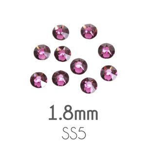 Beads & Swarovski Crystals 1.8mm Swarovski Flat Back Crystals, Amethyst, Pack of 20