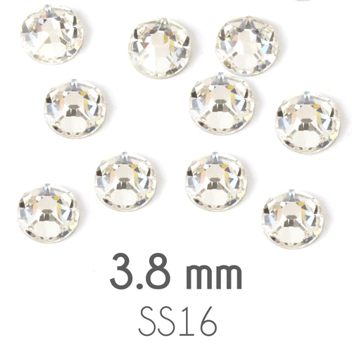 Beads & Swarovski Crystals 3.8mm Swarovski Flat Back Crystals, Crystal, Pack of 20