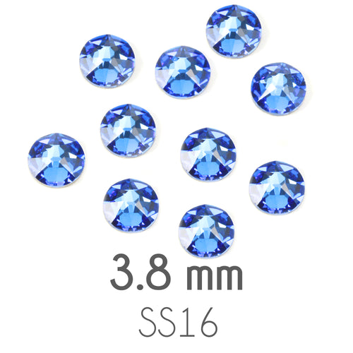 Beads & Swarovski Crystals 3.8mm Swarovski Flat Back Crystals, Sapphire, Pack of 20