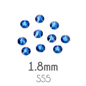 Beads & Swarovski Crystals 1.8mm Swarovski Flat Back Crystals, Capri Blue, Pack of 20