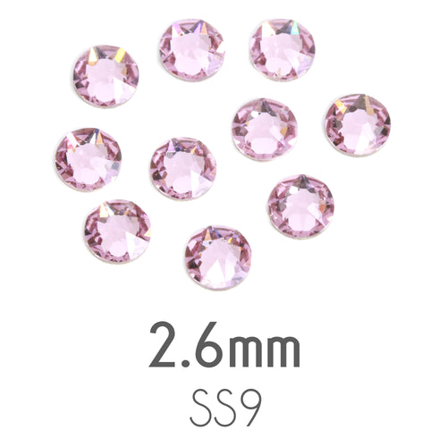 Beads & Swarovski Crystals 2.6mm Swarovski Flat Back Crystals, Light Amethyst, Pack of 20