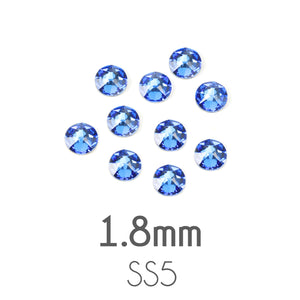 Beads & Swarovski Crystals 1.8mm Swarovski Flat Back Crystals, Sapphire, Pack of 20