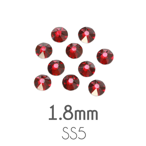Beads & Swarovski Crystals 1.8mm Swarovski Flat Back Crystals, Siam, Pack of 20