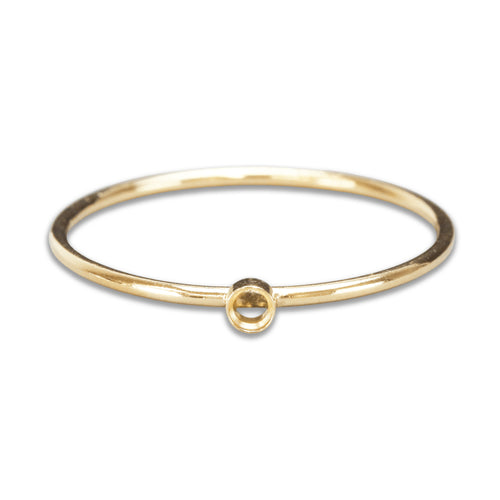 Gold Filled 2mm Bezel Stacking Ring, SIZE 4
